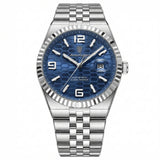 Men's Watch — The Sterling - Silver Strap | Navy Dial | Silver Case - Rully Official