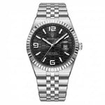 Men's Watch — The Sterling - Silver Strap | Black Dial | Silver Case - Rully Official