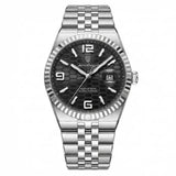 Men's Watch — The Sterling - Silver Strap | Black Dial | Silver Case - Rully Official