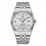 Men's Watch — The Sterling - Silver Strap | White Dial | Silver Case - Rully Official