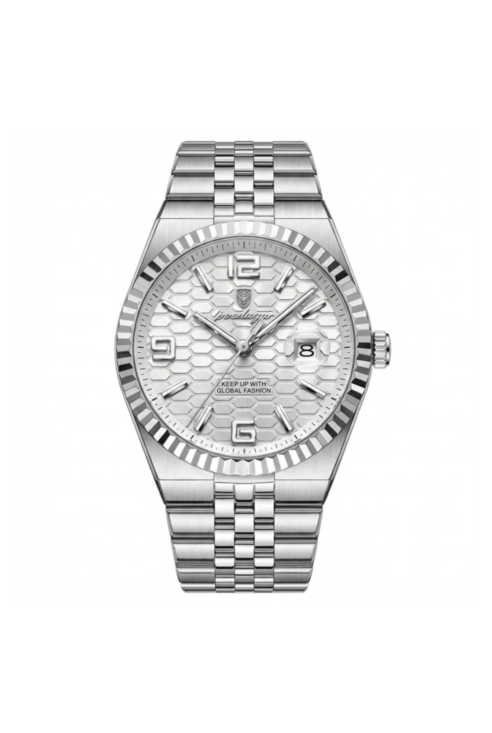 Men's Watch — The Sterling - Silver Strap | White Dial | Silver Case - Rully Official