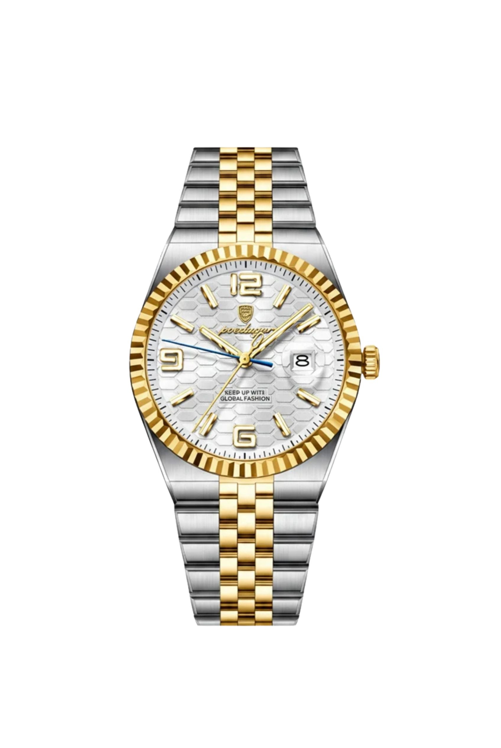 Men's Watch — The Sterling - Gold/Silver Strap | White Dial | Gold/Silver Case - Rully Official