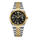 Men's Watch — The Sterling - Gold/Silver Strap | Black Dial | Gold/Silver Case - Rully Official
