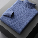 Men’s Cable Knit Roll Neck Jumper