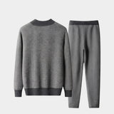 Men's Herringbone Merino Wool Two-Piece Set