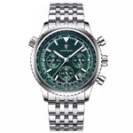 Men's Watch — The Meridian - Silver Strap | Dark Olive Dial | Silver Case - Rully Official