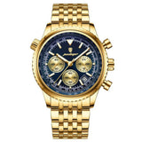 Men's Watch — The Meridian - Gold Strap | Blue/Gold Dial | Gold Case - Rully Official