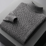 Men’s Cable Knit Roll Neck Jumper