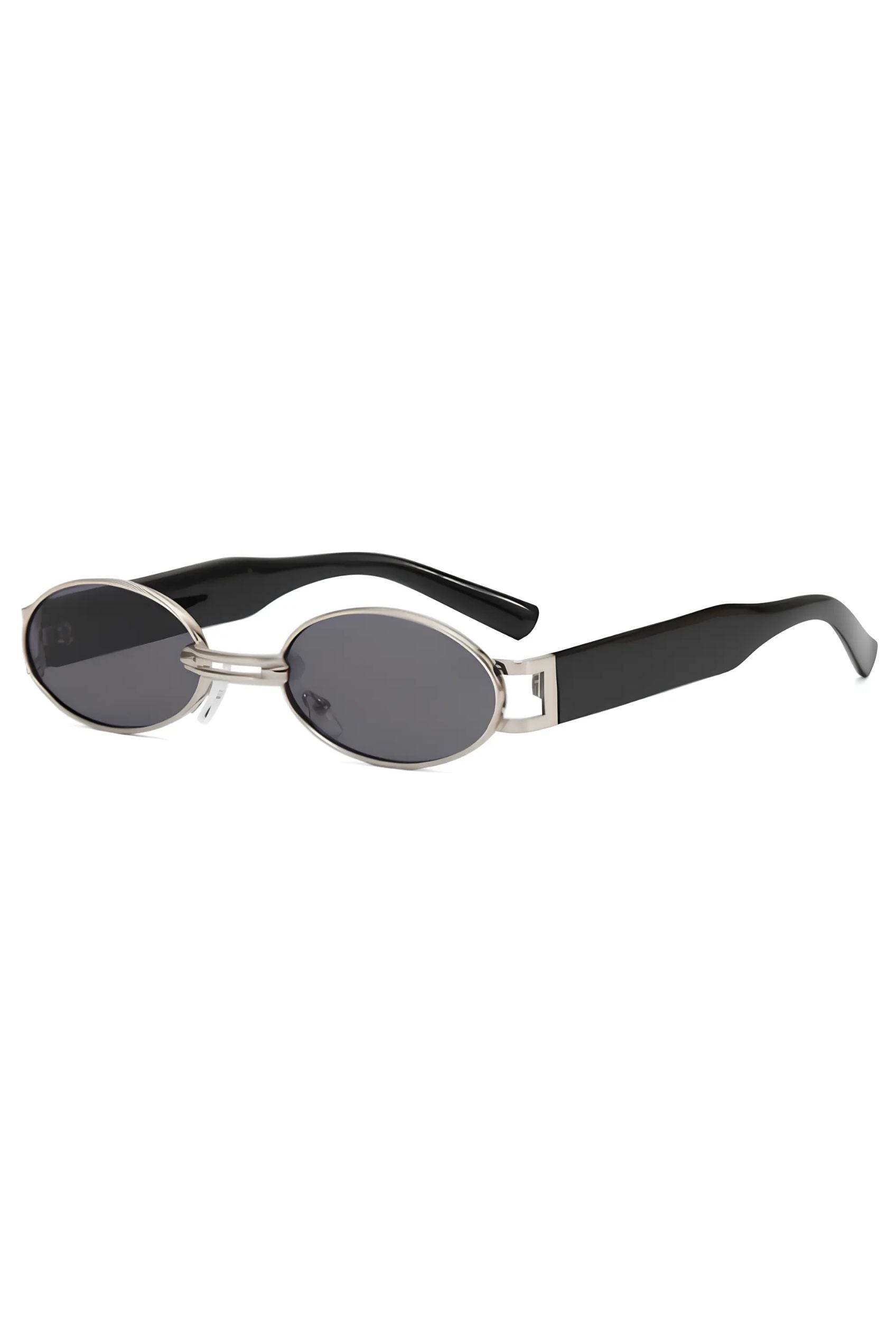 Men’s Sunglasses — Manhattan - Silver Front | Black Temples | Dark Grey Lens - Rully Official