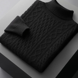 Men’s Cable Knit Roll Neck Jumper