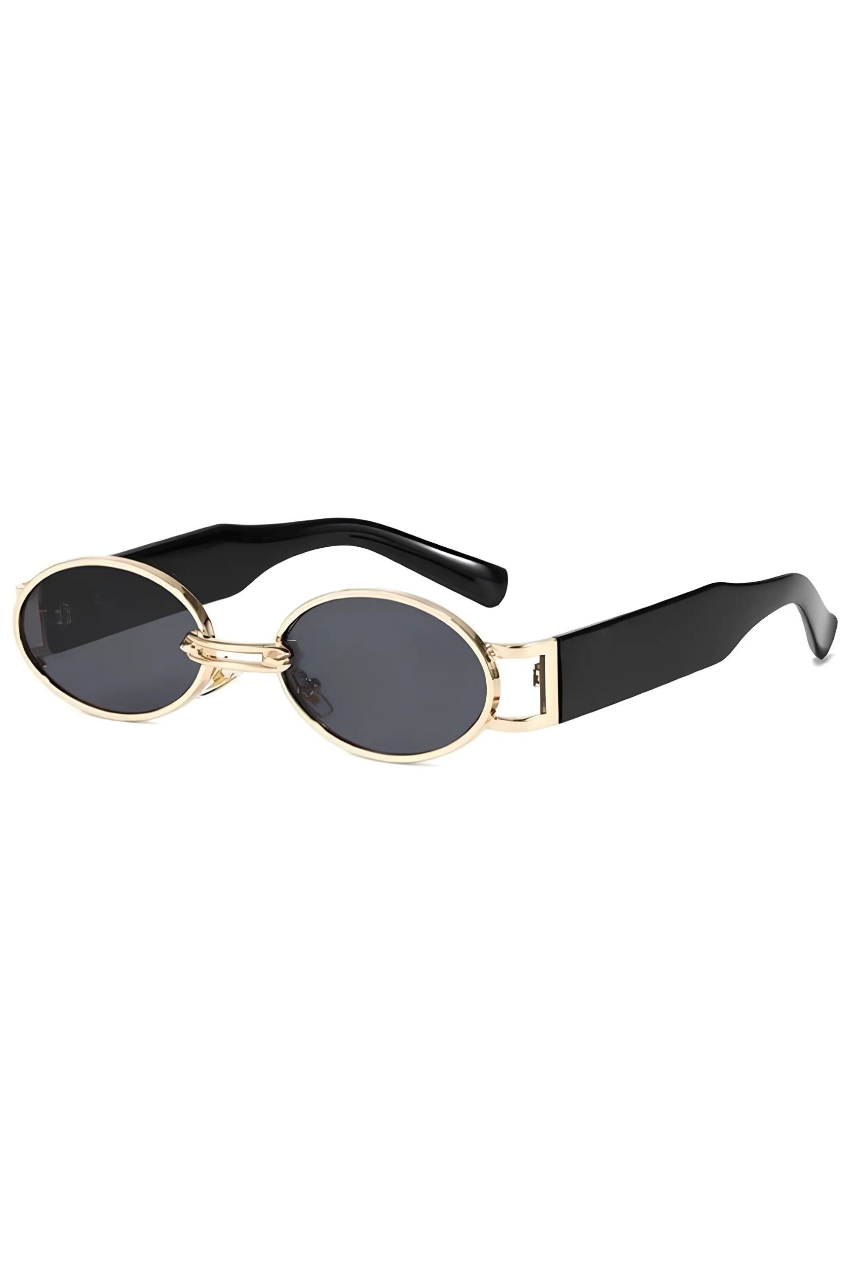 Men’s Sunglasses — Manhattan - Gold Front | Black Temples | Dark Grey Lens - Rully Official