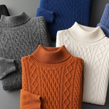 Men’s Cable Knit Roll Neck Jumper