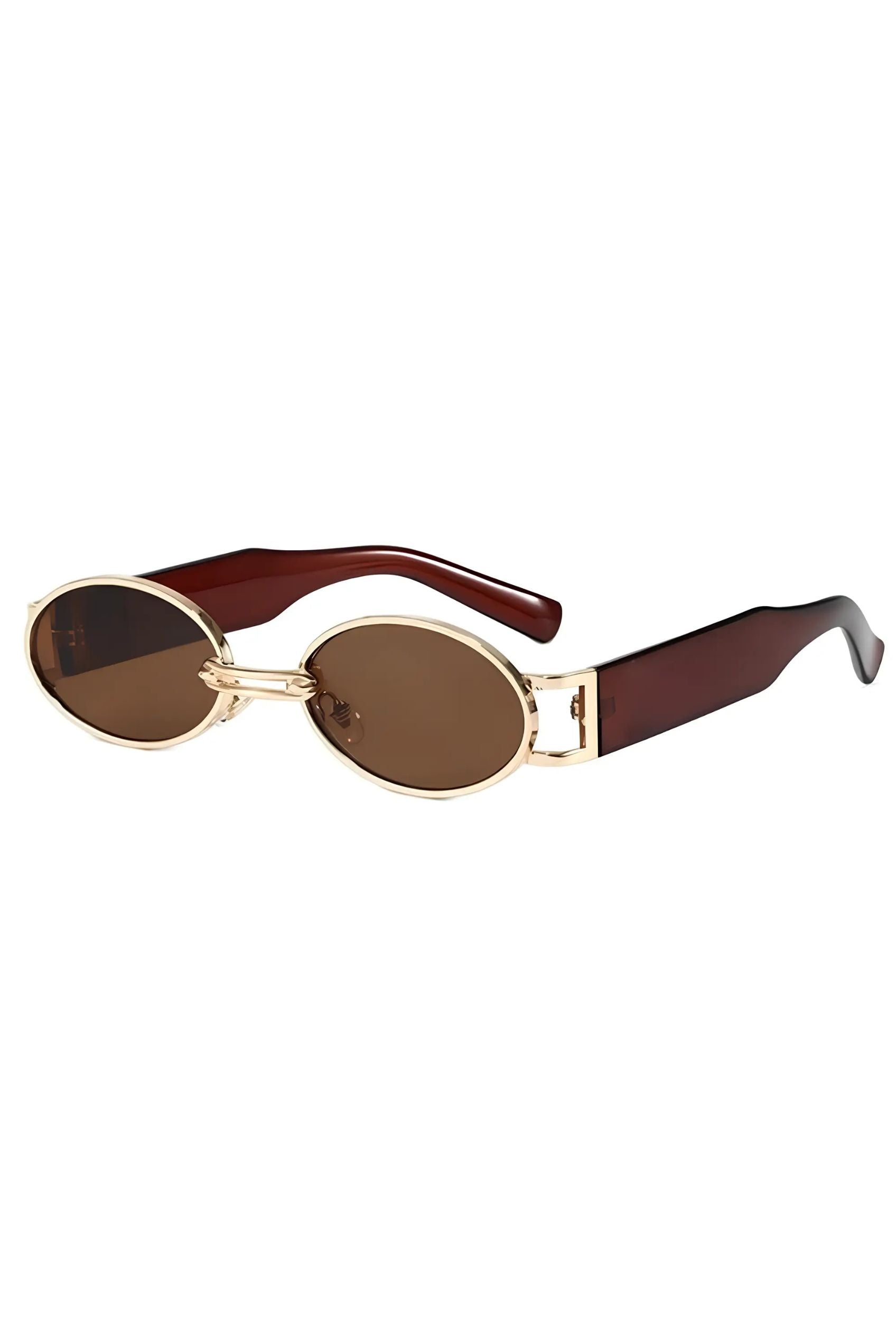 Men’s Sunglasses — Manhattan - Gold Front | Brown Temples | Brown Lens - Rully Official
