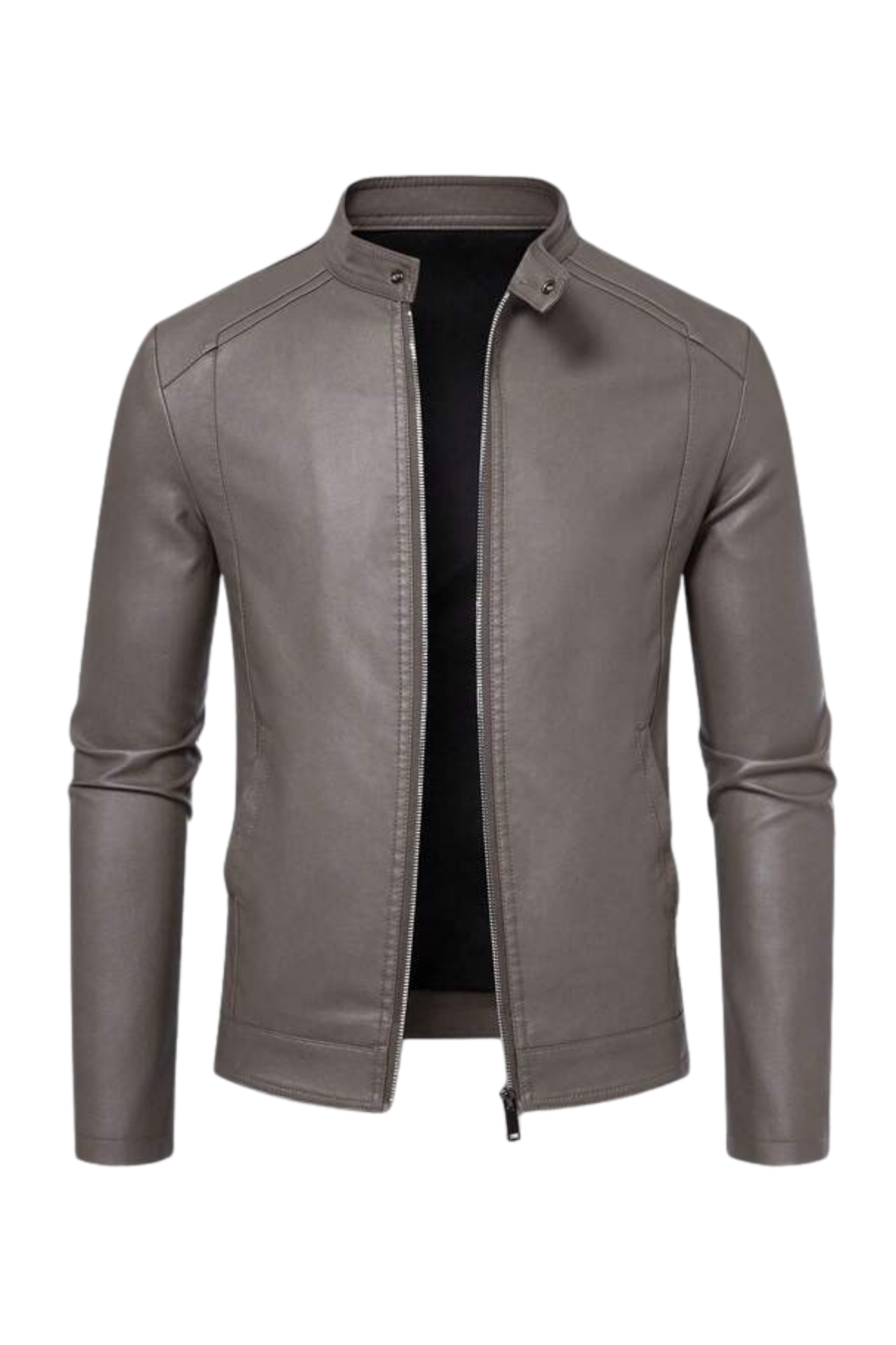Men's Faux Leather Biker Jacket