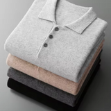Men's Extra-Fine Merino Wool Long Sleeve Polo