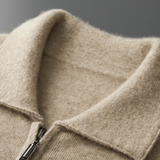 Men’s Cashmere Full Zip Polo Cardigan
