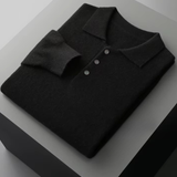 Men's Extra-Fine Merino Wool Long Sleeve Polo