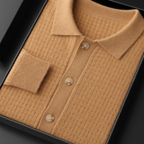 Men’s Textured Cashmere Button Cardigan