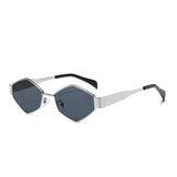 Men’s Sunglasses — Hex - Silver Frame | Navy Lens - Rully Official