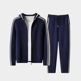 Men's Contrast Merino Wool Two-Piece Set