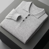 Men's Extra-Fine Merino Wool Long Sleeve Polo