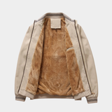 Chaqueta de aviador para hombre con forro polar