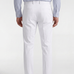 Men’s Pleated Tailored Trousers - White - Rully Official