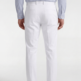 Men’s Pleated Tailored Trousers - White - Rully Official