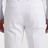 Men’s Pleated Tailored Trousers - White - Rully Official