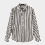 Men’s Striped Cotton Shirt - Navy/White - Rully Official