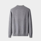 Men's Extra-Fine Merino Wool Two-Tone Zip Cardigan