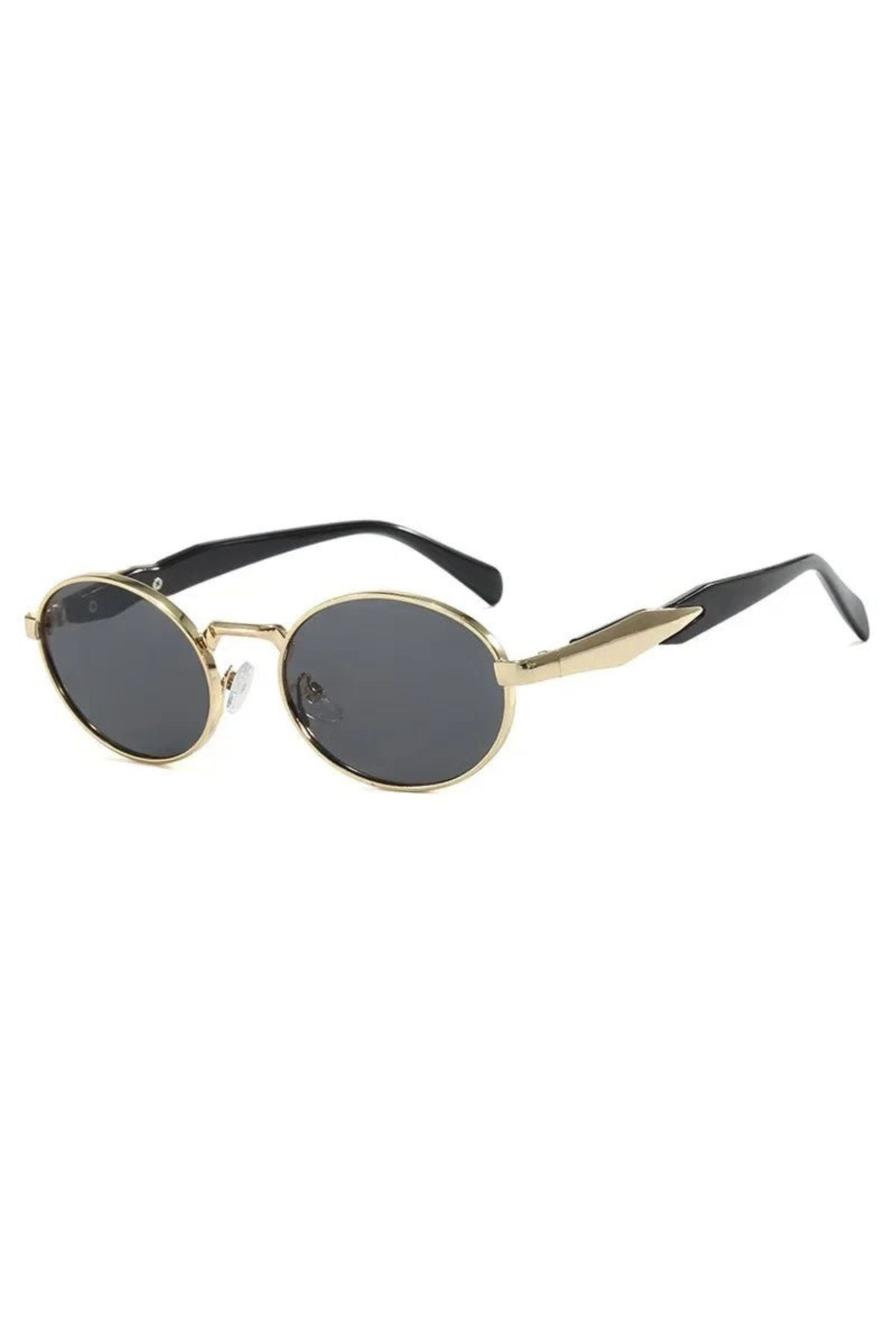 Men’s Sunglasses — Club - Gold Front | Black Temples | Dark Grey Lens - Rully Official