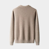 Men's Extra-Fine Merino Wool Zip Polo Cardigan