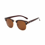 Men’s Sunglasses — Montpellier - Burgundy Frame | Gold Lower Rim | Brown Lens - Rully Official