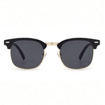 Men’s Sunglasses — Montpellier - Black Frame | Gold Lower Rim | Dark Grey Lens - Rully Official