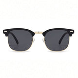 Men’s Sunglasses — Montpellier - Black Frame | Gold Lower Rim | Dark Grey Lens - Rully Official