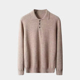 Men's Extra-Fine Merino Wool Long Sleeve Polo