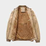 Chaqueta de aviador para hombre con forro polar