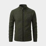 Men’s Textured Full Zip Knit Cardigan