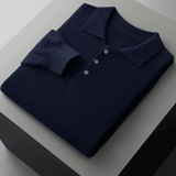 Men's Extra-Fine Merino Wool Long Sleeve Polo