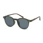 Men’s Sunglasses — Kyoto - Dark Olive Front | Tortoise Temples | Dark Grey Lens - Rully Official
