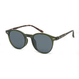 Men’s Sunglasses — Kyoto - Dark Olive Front | Tortoise Temples | Dark Grey Lens - Rully Official