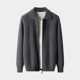 Men’s Cashmere Full Zip Polo Cardigan
