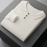 Men's Extra-Fine Merino Wool Long Sleeve Polo