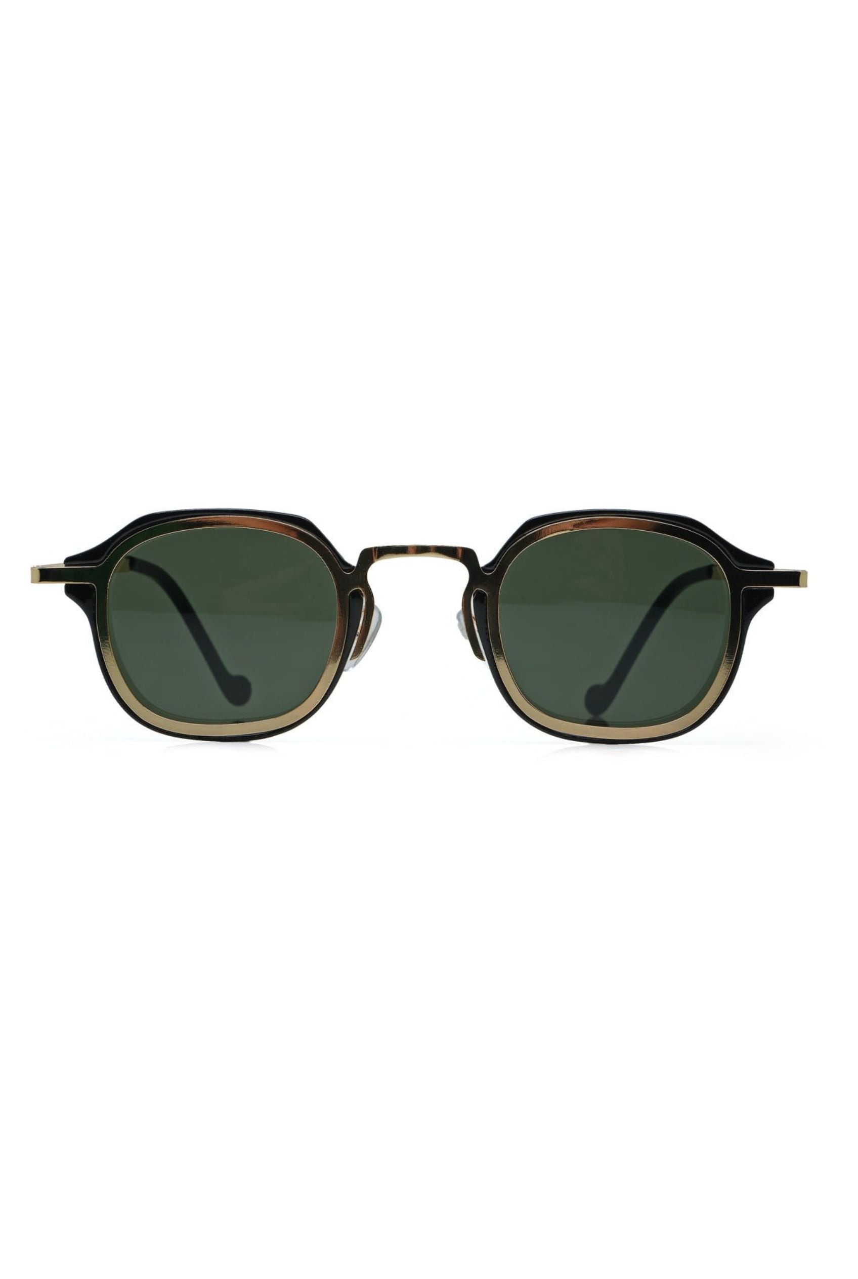 Men’s Sunglasses — Riviera - Gold/Black Frame | Green Lens - Rully Official