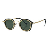 Men’s Sunglasses — Riviera - Gold/Black Frame | Green Lens - Rully Official