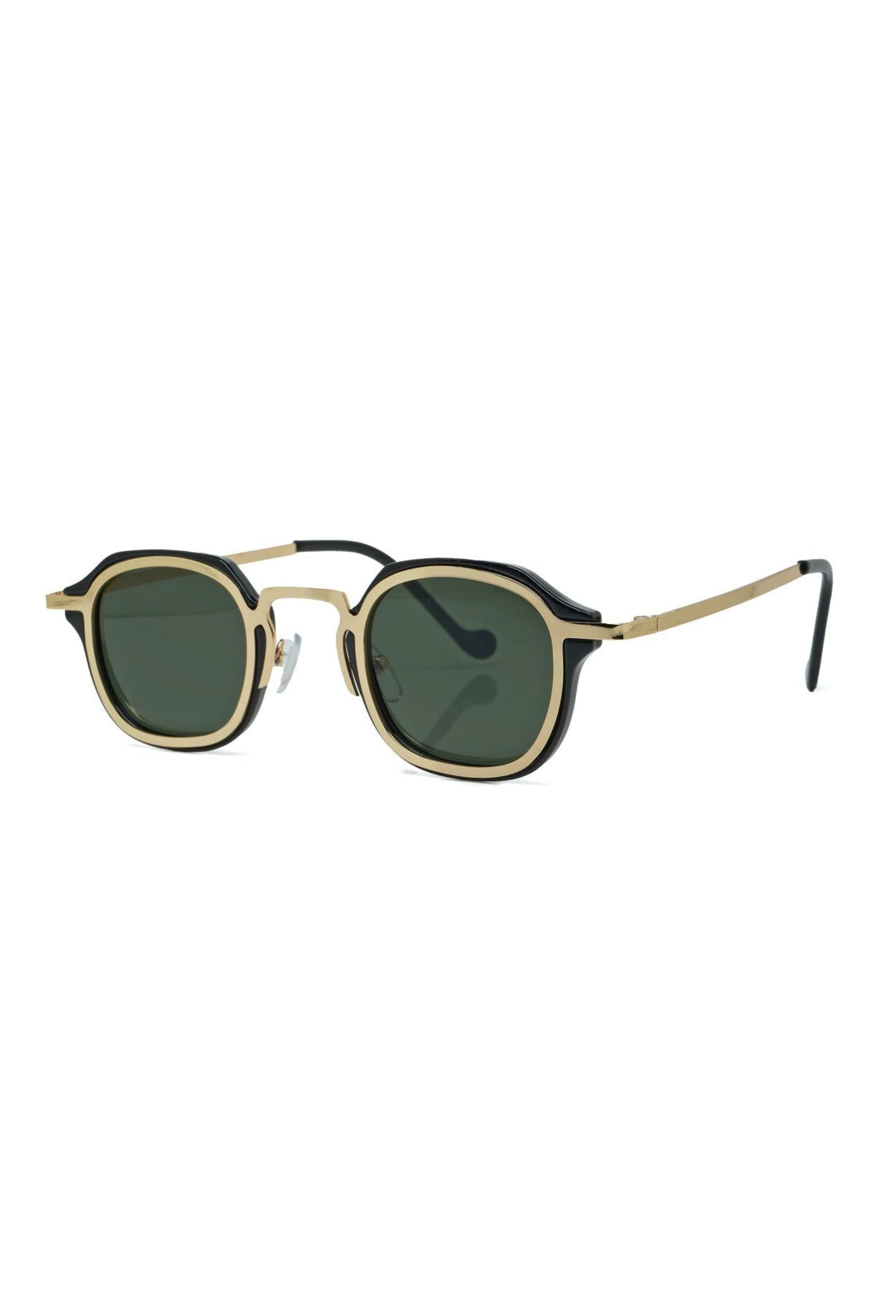 Men’s Sunglasses — Riviera - Gold/Black Frame | Green Lens - Rully Official