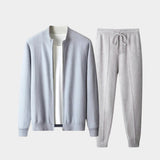 Men’s Merino Wool Zip Cardigan & Joggers Set
