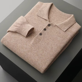 Men's Extra-Fine Merino Wool Long Sleeve Polo