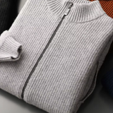 Men’s Full-Zip Ribbed Merino Wool Cardigan